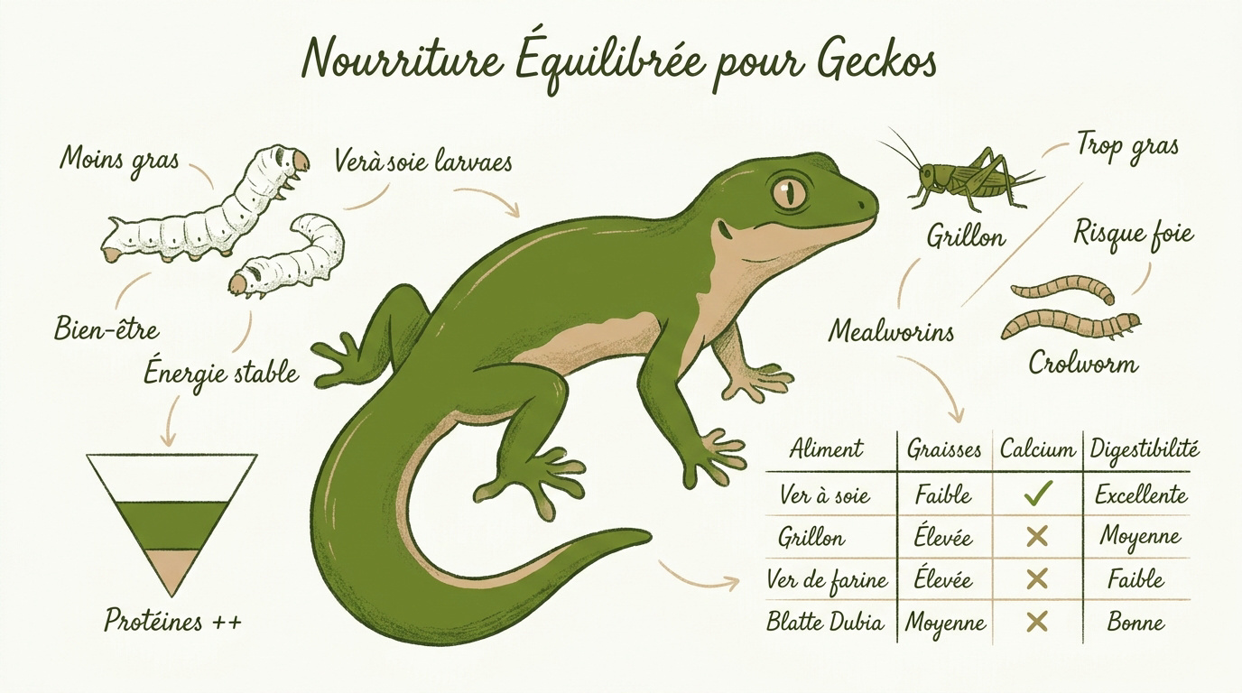 Vers à soie pour gecko léopard : bienfaits et dosage nutritionnel